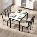 Modern Dining Chairs Set of 4 with Tilt Backrest for Dining Room-Black