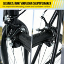 700C Hybrid Bike for Adult with 18-Speed Shimano Drivetrain and Phone Holder
