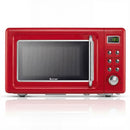 700W Retro Countertop Microwave Oven with 5 Micro Power and Auto Cooking Function