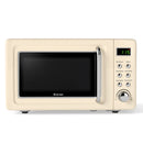 700W Retro Countertop Microwave Oven with 5 Micro Power and Auto Cooking Function