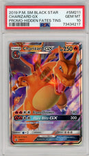 2019 Pokemon Black Star Promo Hidden Fates Charizard Gx 10 PSA #SM211