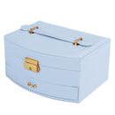 2-Layer Lockable Jewelry Box with Travel Handle