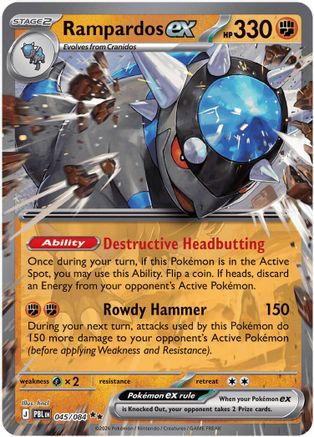 Rampardos ex 045/084 - ME05 Pitch Black Holofoil