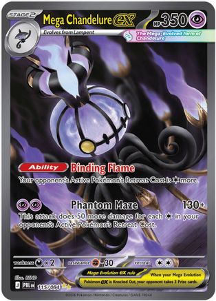 Mega Chandelure ex 115/084 - ME05 Pitch Black Holofoil