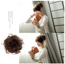 Fluffy Drawstring Curly Hair Bun Hair Set