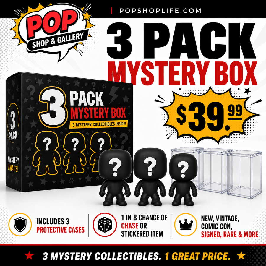 Three-Pack Funko Pop Mystery Box with Protective Cases