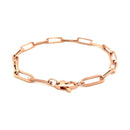 14K Rose Gold Extra Wide Paperclip Chain Bracelet