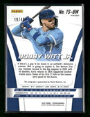 2025 Panini Prizm Throwback Signatures Blue Prizms Bobby Witt Jr. #/49 AU #TS-BW