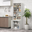 70 Inch Bookcase 6-Tier with Adjustable Shelves and 2-Door Cabinet