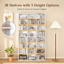 70-Inch Tall Bookshelf with 24 Cube Storage Compartments