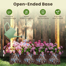 70 Inch Wooden Raised Garden Bed with Lattice Trellis-Natural