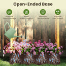 70 Inch Wooden Raised Garden Bed with Lattice Trellis-Natural