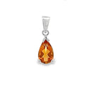 Genuine .70ct Citrine Fashion Pendants 10KT White Gold