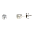1.00ct Diamond Stud Earrings 14KT White Gold