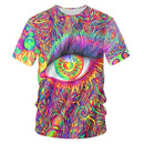 3D Psychedelic Floral Sweat-wicking T-shirt