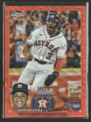 2023 Topps Chrome Orange Wave Refractors Jeremy Peña #/25 #113