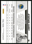 2010-11 Donruss Production Line Stephen Curry #/999 #54