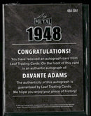 2024 Leaf Collective 1948 Leaf AU Shimmer White Davante Adams #/2 AU #48A-DA1