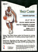 1999-00 Topps Prodigy Vince Carter #PR17