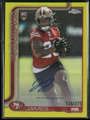2025 Topps Chrome Rookie Autographs Yellow Refractor Jordan James /275 AU #RA-JJ