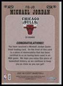 2007-08 Fleer Feel the Game Michael Jordan #FG-JO