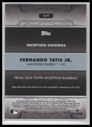 2025 Topps Inception #IS-FT Fernando Tatis Jr. Signings Gold Inscription /25
