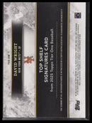 2025 Topps Tier One Top Shelf Signatures Blue Foil David Wright #/25 AU #TSS-DW