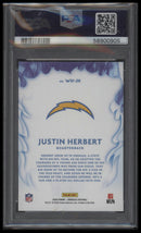 2020 Panini Donruss White Hot Rookies White Hot Rookies Justin Herbert 10 PSA