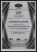 2022 Topps Tier One - Tier One Relics Design A Austin Riley #/349 #T1R-ARI