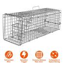 Humane Cat Trap Cage Catch Release Live Animal Rodent Cage Collapsible Galvanized Wire for Small Raccoons Beavers Groundhogs Foxes Armadillos