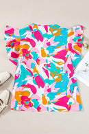 V-neck Chiffon Short-sleeved Shirt