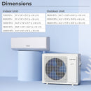 30000 BTU 3 Zone 23 SEER2 Mini Split Air Conditioner Wifi Enabled with Heat Pump