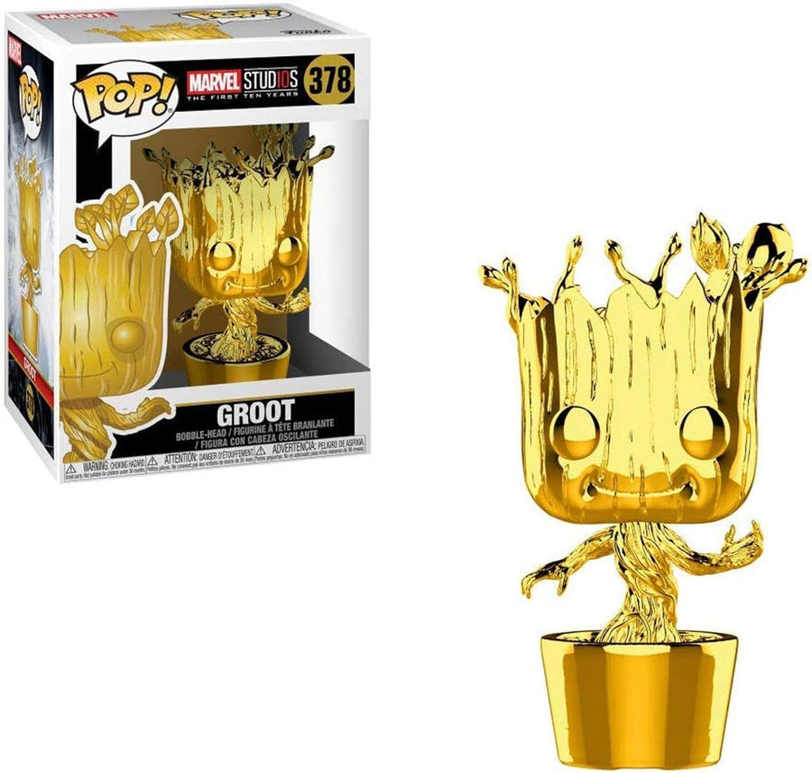 Funko Pop Marvel: Marvel Studios 10 - Groot (Gold Chrome)