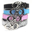 Trendy New Double Crescent Moon And Cross Sequined Waist Belt