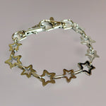 Silver Stars Deluxe Tumbler Charm Necklace
