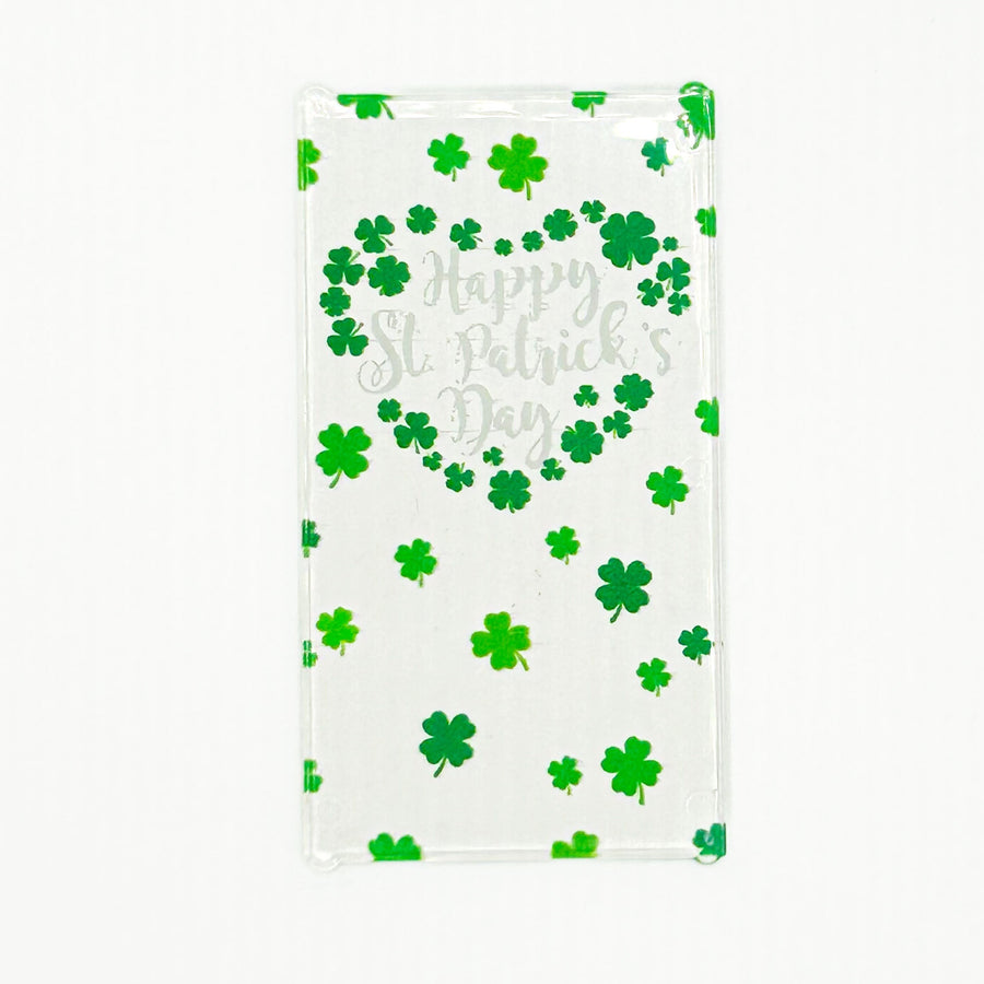 Heart St. Patrick's Day 4x6 Glass Window  - B3 Customs