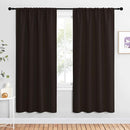 NiceTown Blackout Rod Pocket Curtain Single Panel With Integrated Tiebacks