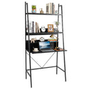 71" Freestanding Laptop Desk with Open Shelves