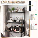71" Freestanding Laptop Desk with Open Shelves