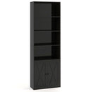 71 Inch Freestanding Bookshelf with 6 Shelves and 2-Door Cabinet