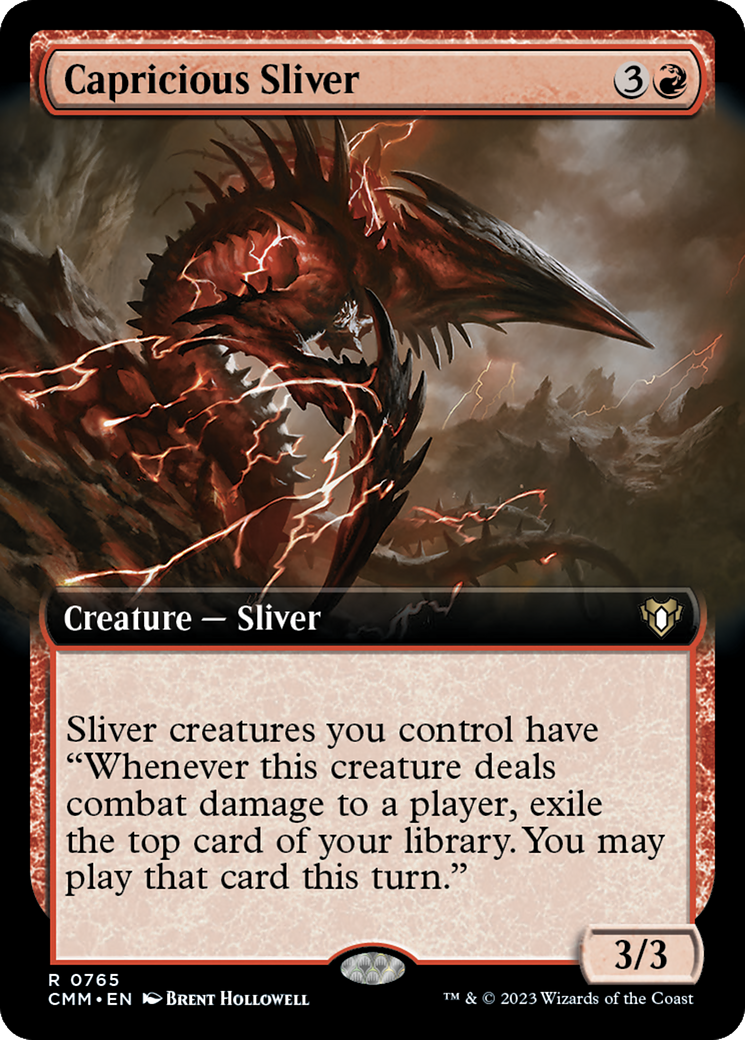 Capricious Sliver (CMM-765) - Commander Masters: (Extended Art)
