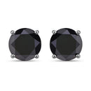 4.81 Carat Genuine Black Diamond 14K White Gold Earrings