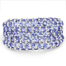 2.47 Carat Genuine Tanzanite .925 Sterling Silver Ring