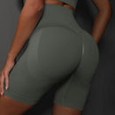 Women Seamless Solid Yoga Shorts Butt Lifting Workout Running Sports Short