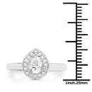 14K White Gold 0.63 Carat Genuine White Diamond Ring