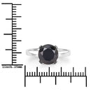 3.00 Carat Genuine Black Diamond 14K White Gold Ring