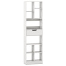 71inch Tall Freestanding Bookcase with Drawer 10-Cube Storage Organizer