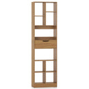 71inch Tall Freestanding Bookcase with Drawer 10-Cube Storage Organizer