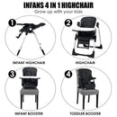 4-in-1 High Chair–Booster Seat with Adjustable Height and Recline