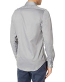 Van Heusen Mens Fitted Lux Sateen Solid Dress Shirt, Size Large